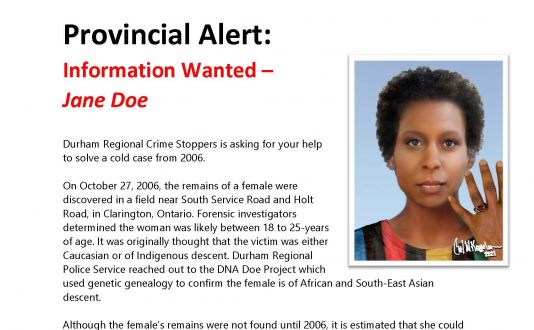 OACS Crime Alert - Sept 2021 - Jane Doe 